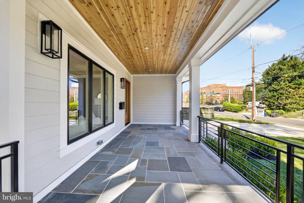 Covered porch of 5326 McKinley Street, Bethesda, Maryland, listed by Daniel Kotz